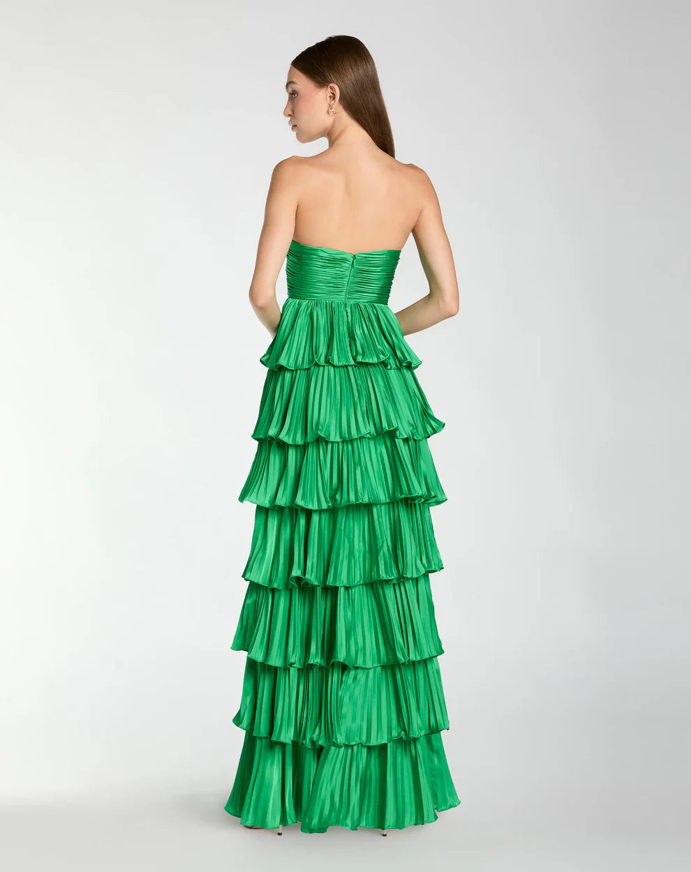 Ieena Duggal 49981 - Sweetheart Tiered Pleated Long Dress