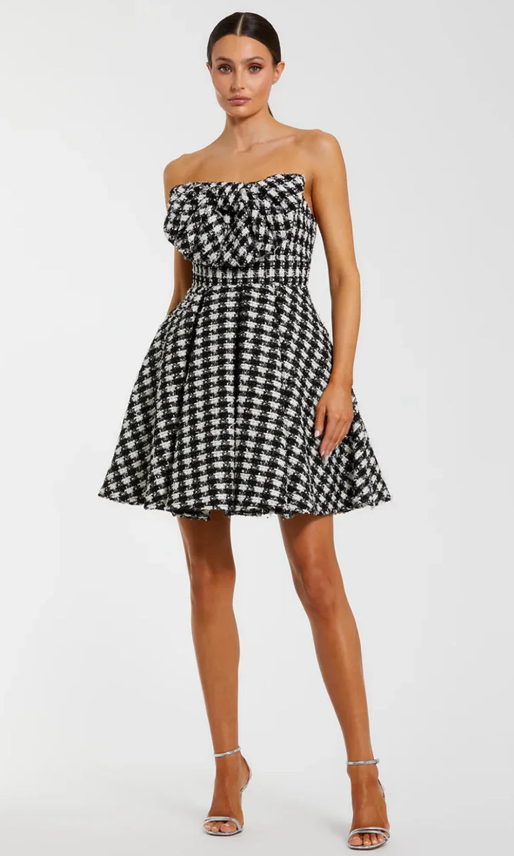 Mac Duggal 50027 - Boucle Straight Neckline Short Dress Cocktail Dresses