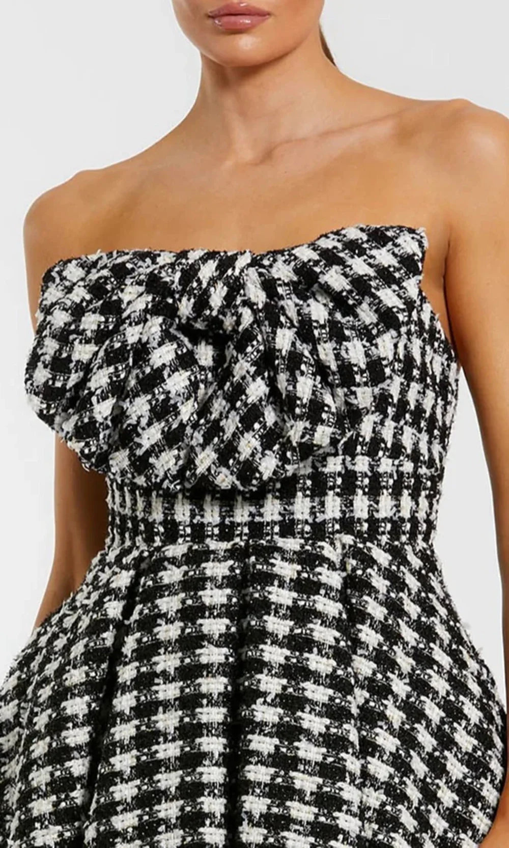 Mac Duggal 50027 - Boucle Straight Neckline Short Dress Cocktail Dresses