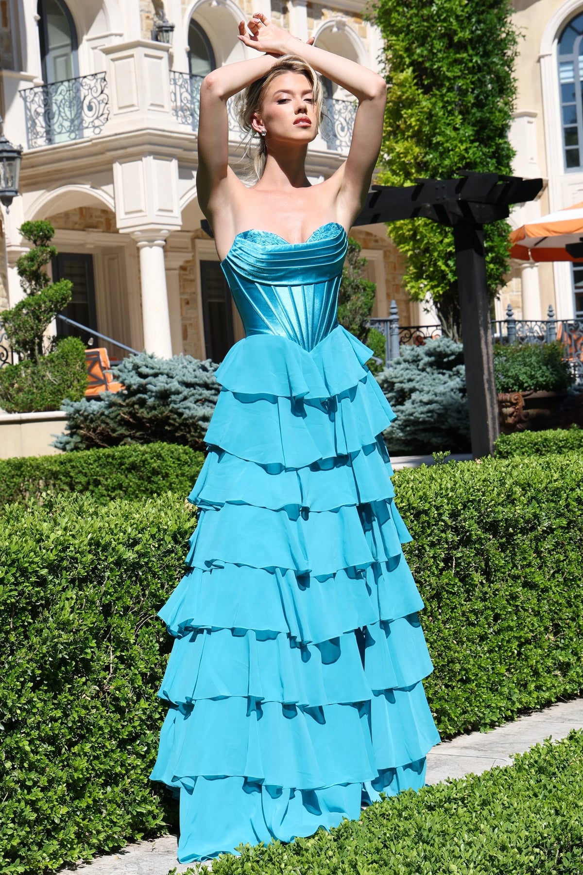 Jovani 50234 - Ruffled Skirt Sweetheart Prom Gown
