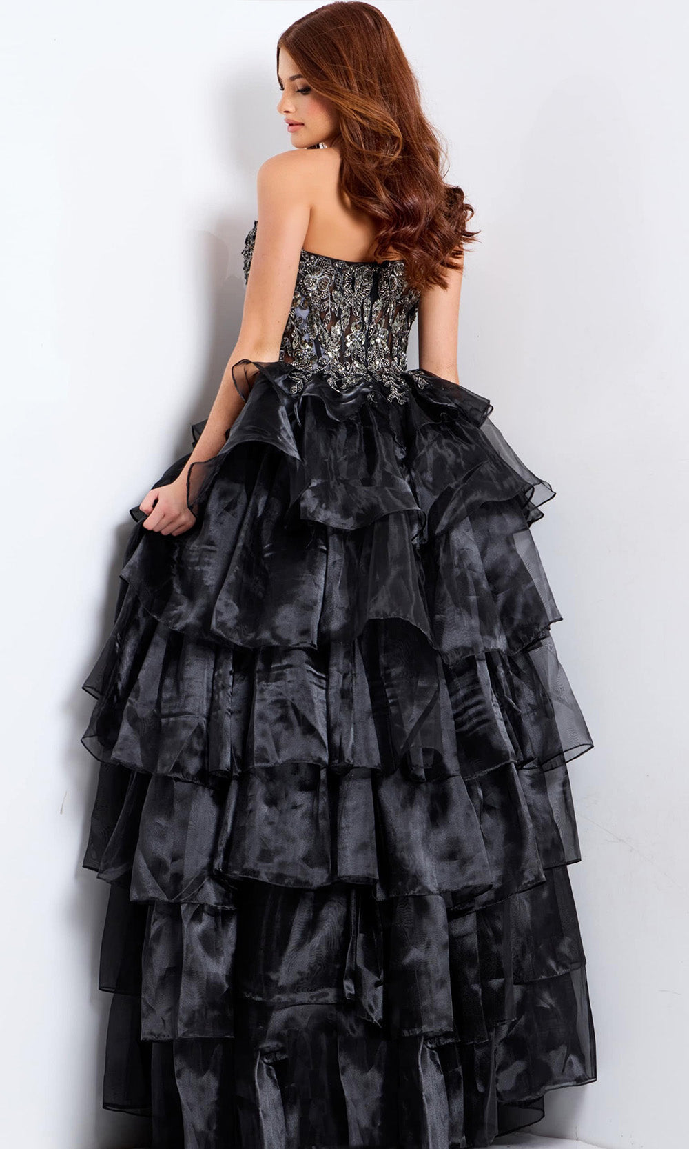 Jovani 50259 - Sweetheart Embellished Gown with Ruffles