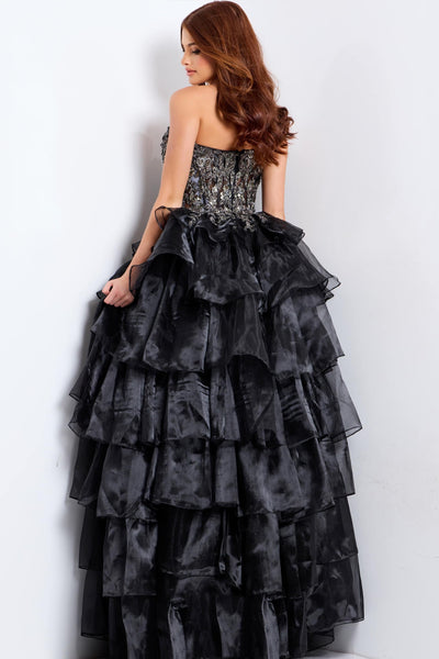 Jovani 50259 - Sweetheart Embellished Gown with Ruffles Prom Dresses in In Black