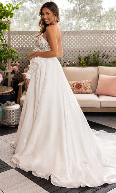 Rachel Allan 50368 - Scoop Embellished Gown with Floral Waist Ball Gowns
