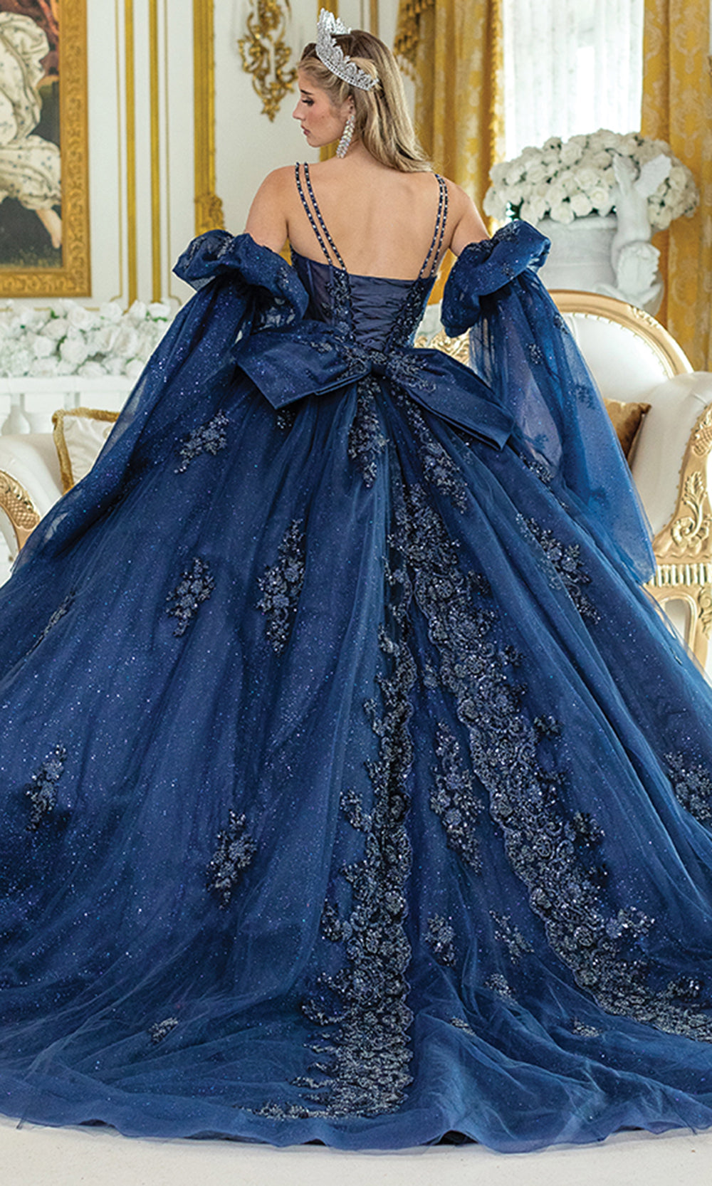 Dancing Queen 5037 - Glitter Floral Princess Dress Quinceanera Dresses