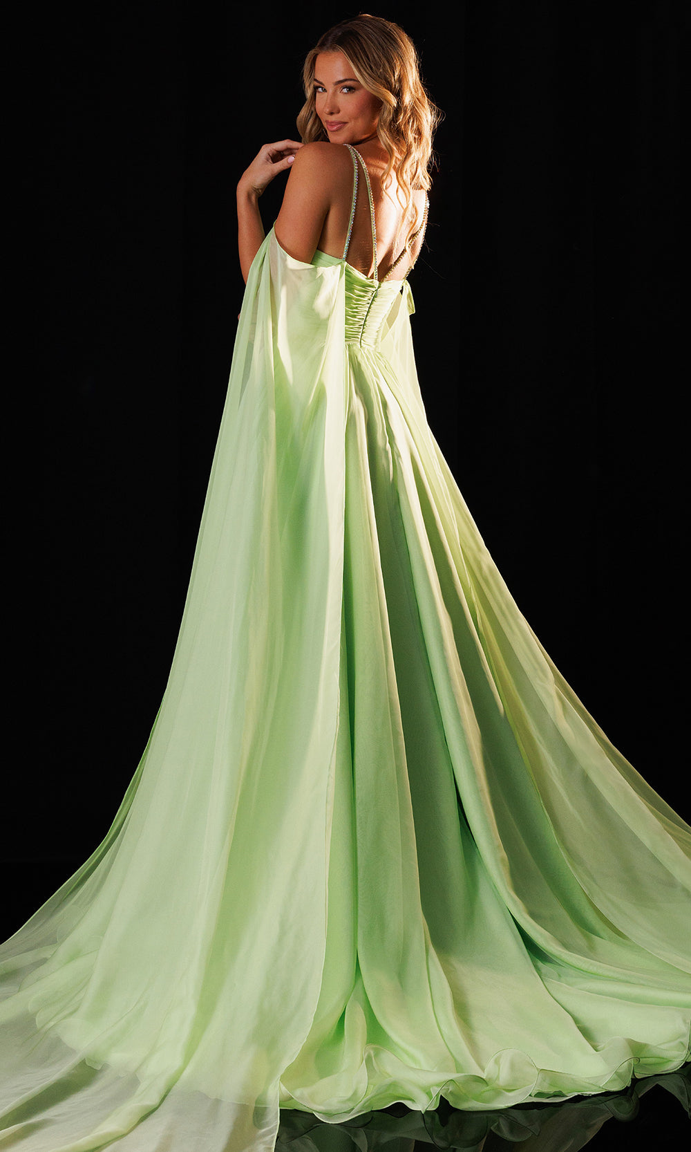 Rachel Allan 50444 - Deep Sweetheart Beaded Accent A-Line Gown Evening Dresses in Green    