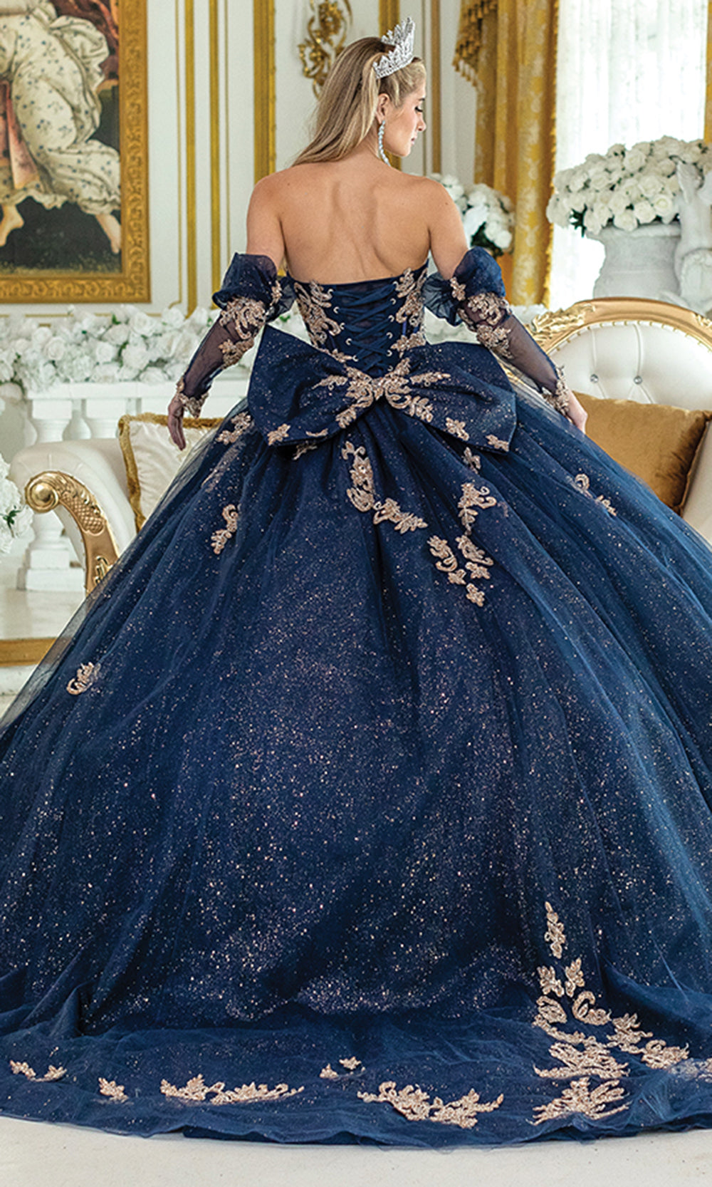 Dancing Queen 5051 - Sweetheart Basque Ballgown with Detachable Sleeves Ball Gowns
