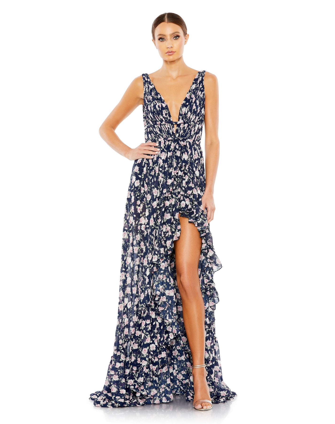 Mac Duggal 50659 - Floral Print A-Line Cocktail Dress