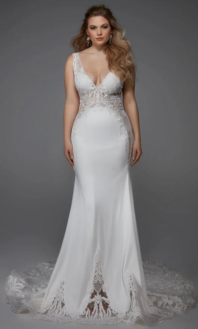 Alyce Paris 5065 - Sleeveless Mermaid Dress with Illusion Detail Evening Dresses