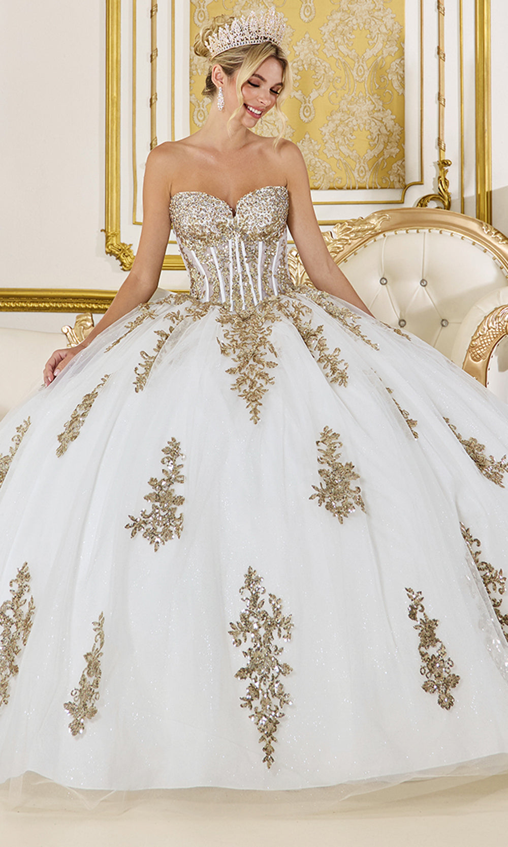Dancing Queen 5085 - Strapless Sweetheart Ballgown Quinceanera Dresses
