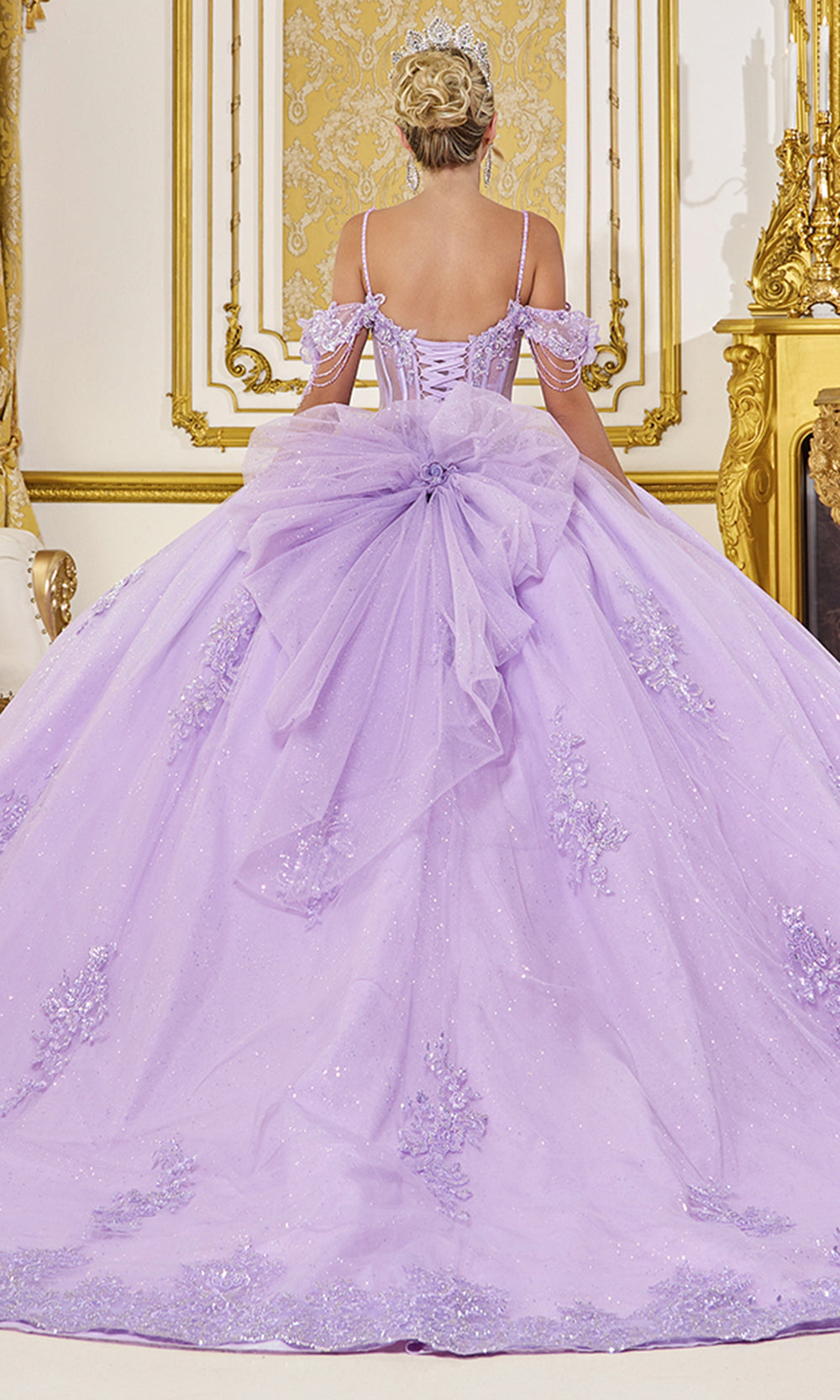 Dancing Queen 5093 - Floral Embroidered Sweetheart Ballgown Quinceanera Dresses