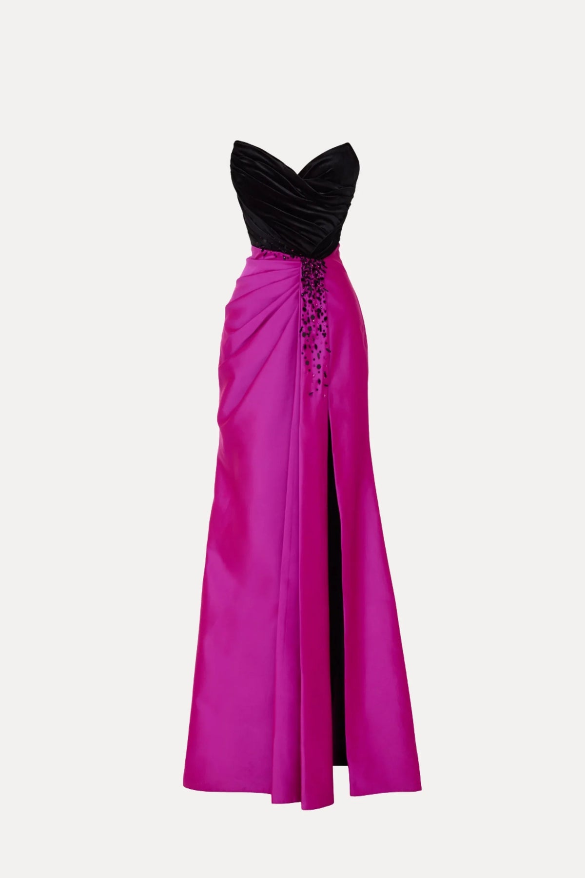 Tarik Ediz 98793 - Strapless V Neck Velvet Gown