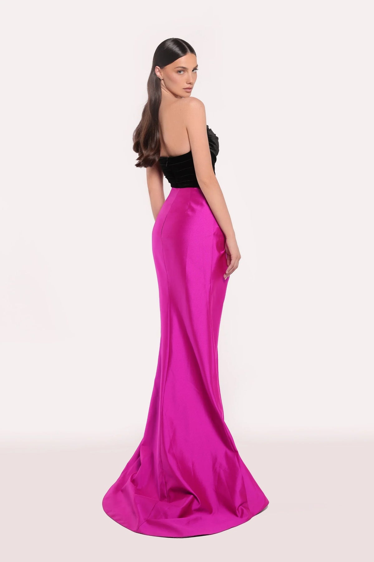 Tarik Ediz 98793 - Strapless V Neck Velvet Gown