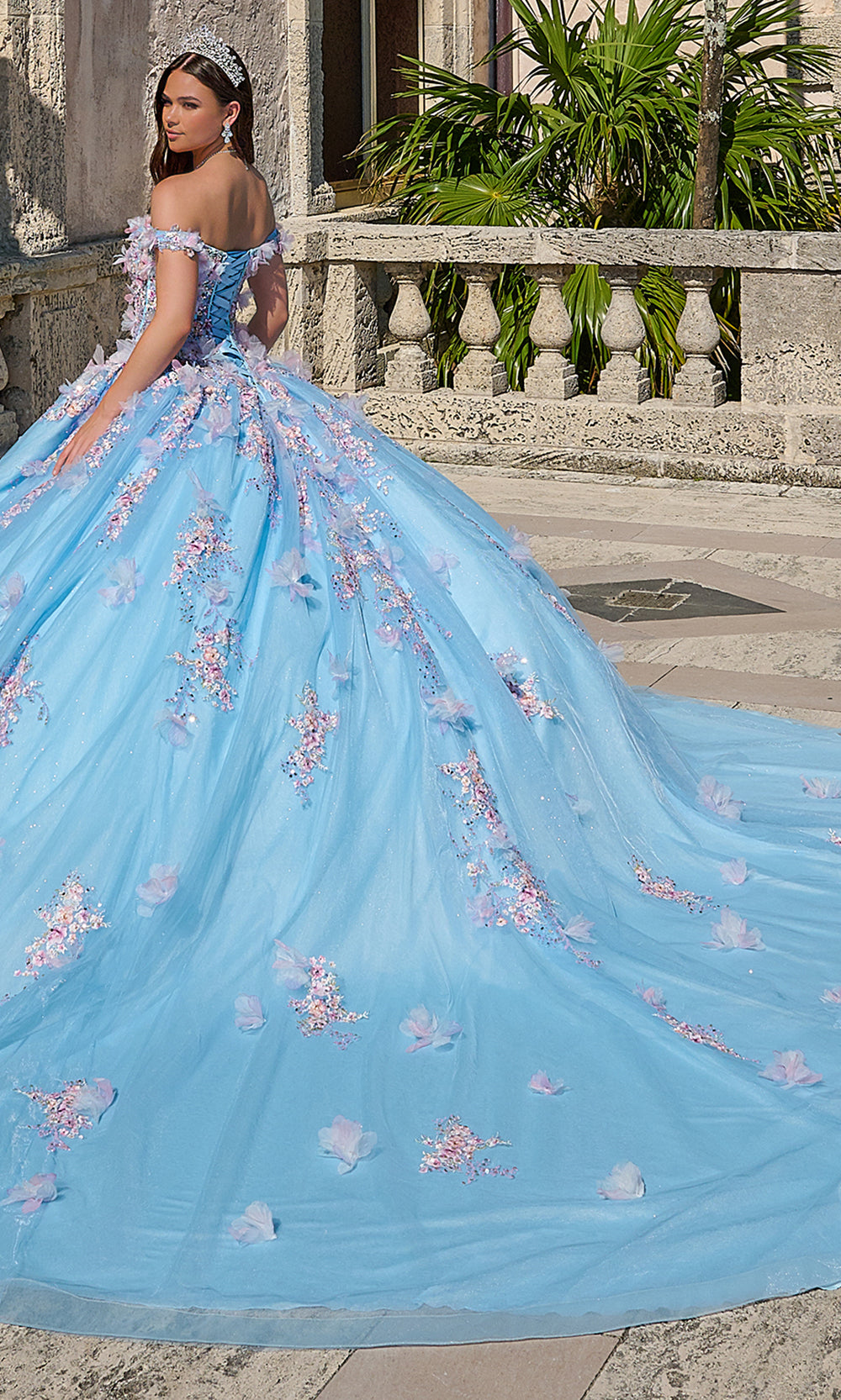 Amarra 54228 - Floral Applique Ballgown Special Occasion Dresses 