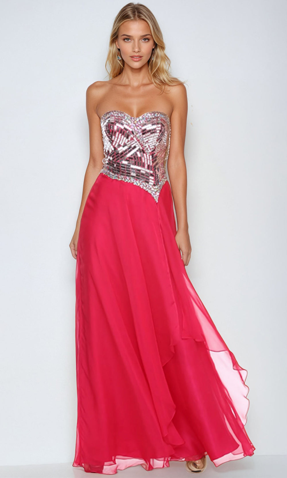 Juliet Dresses 543 - Sweetheart Neckline Sequin Evening Gown Prom Dresses