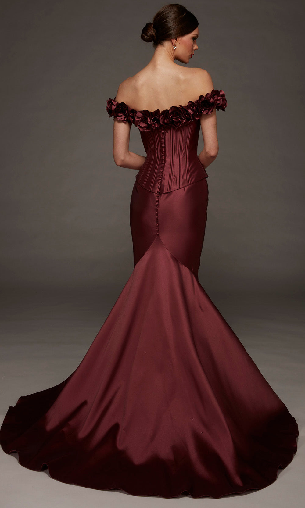 Alyce Paris 55015 - Corseted Bodice Floral Applique Long Gown Formal Gowns in Pink  