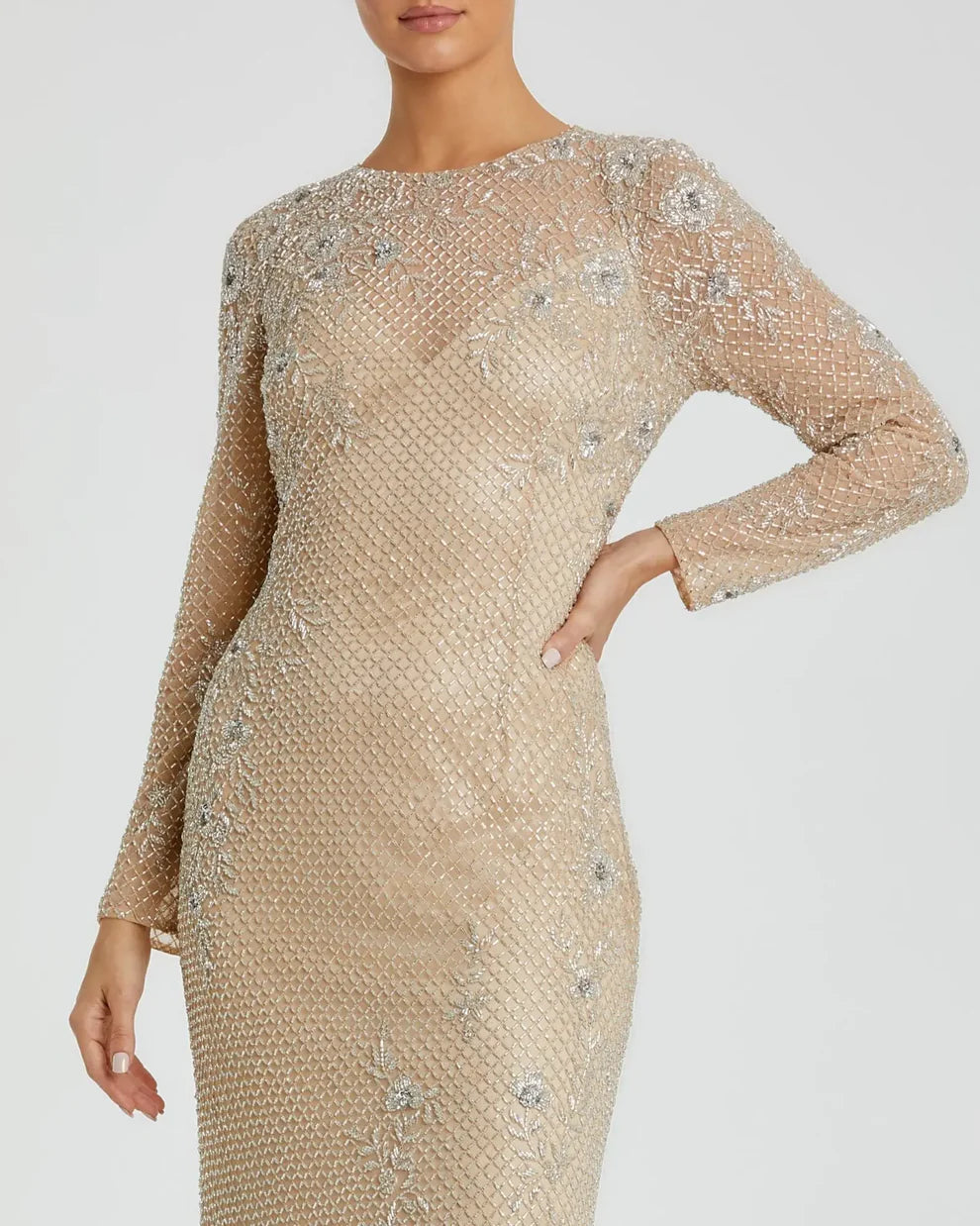 Mac Duggal 5504 - Illusion Jewel Evening Gown