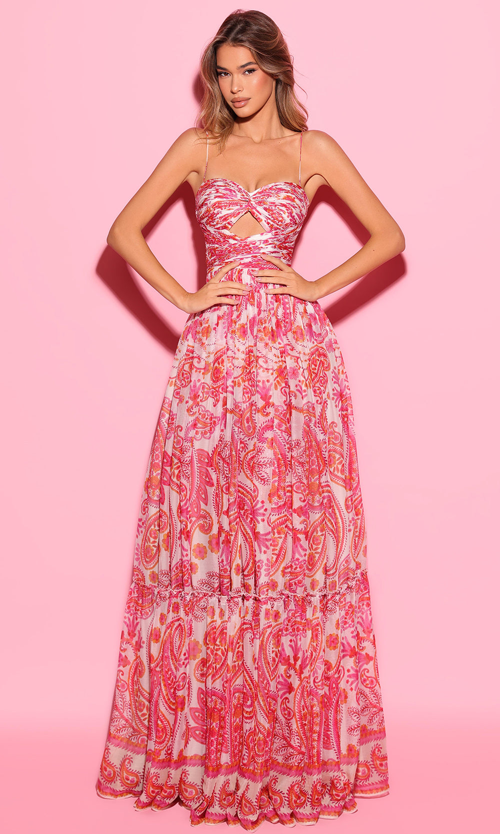 Tarik Ediz 55117 - Sweetheart Paisley Print Evening Dress Formal Gowns