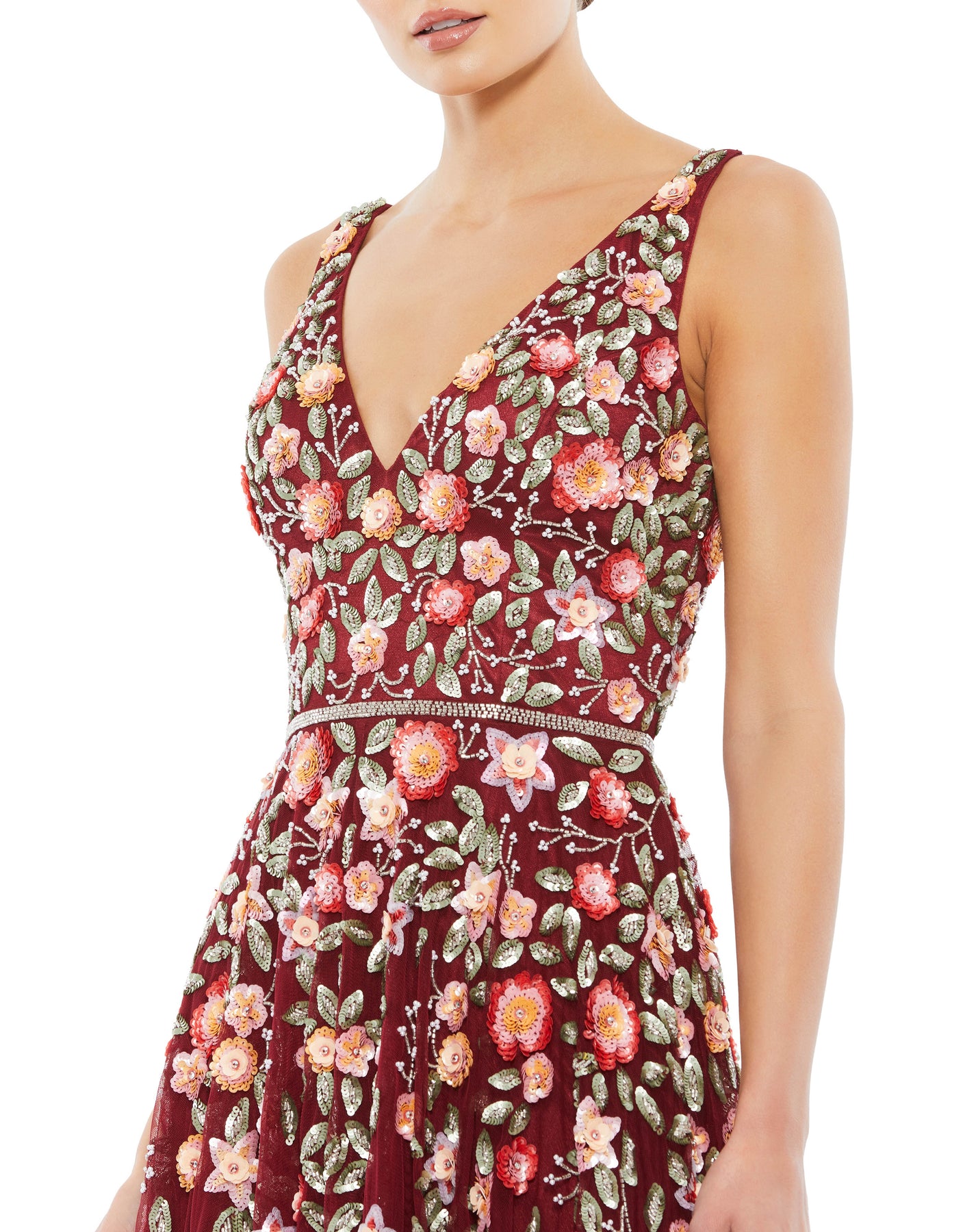 Mac Duggal 5527 - Floral A-Line Cocktail Dress