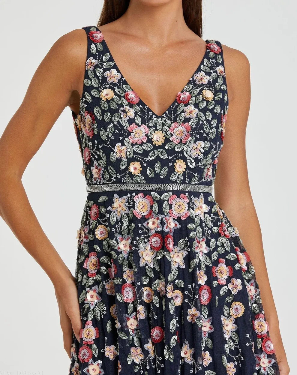 Mac Duggal 5527 - Floral A-Line Cocktail Dress