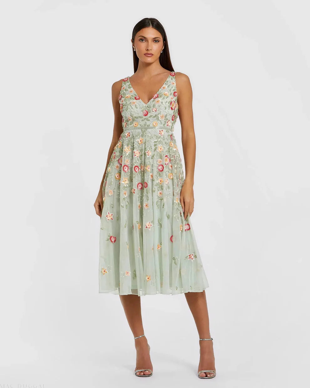 Mac Duggal 5527 - Floral A-Line Cocktail Dress