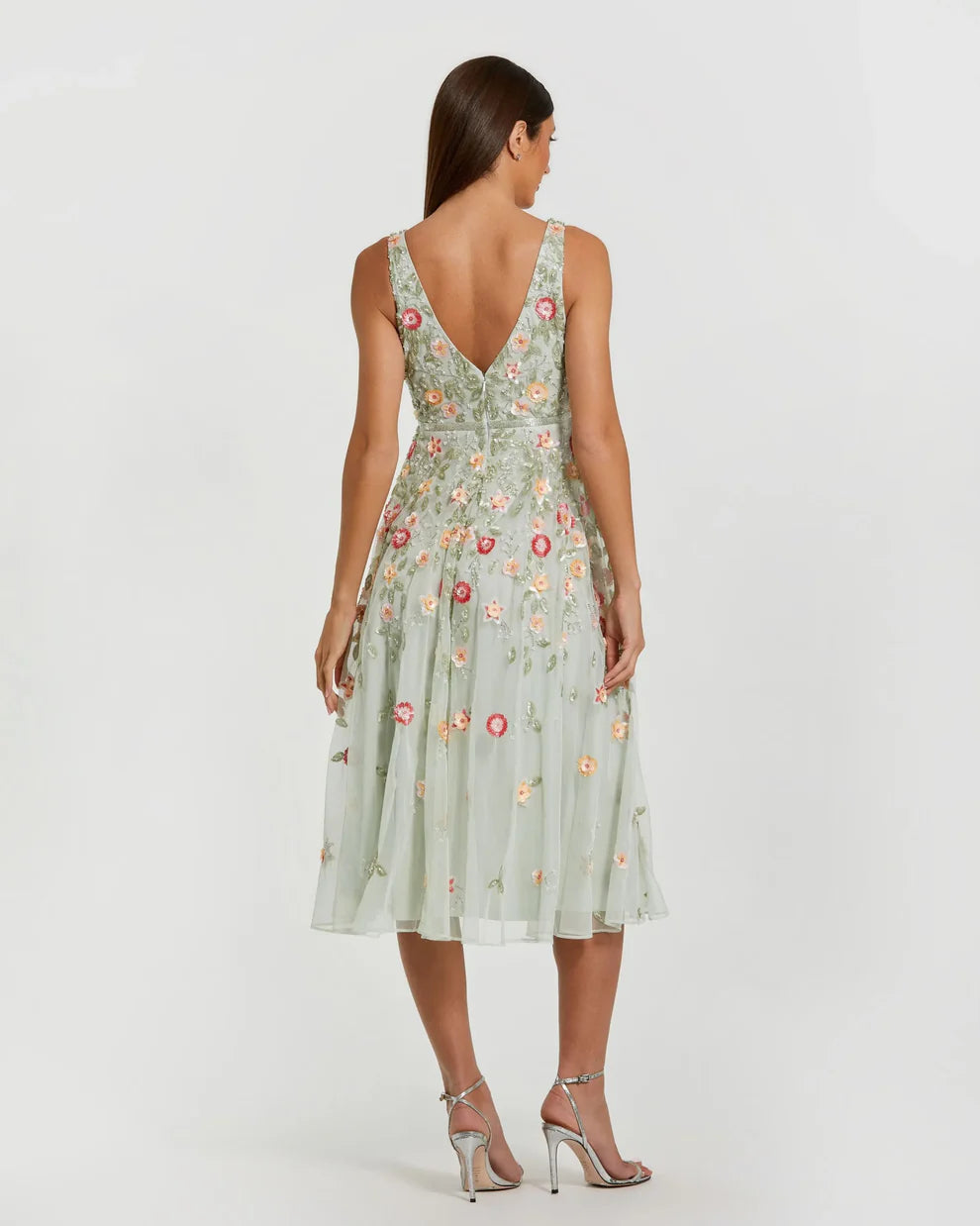 Mac Duggal 5527 - Floral A-Line Cocktail Dress