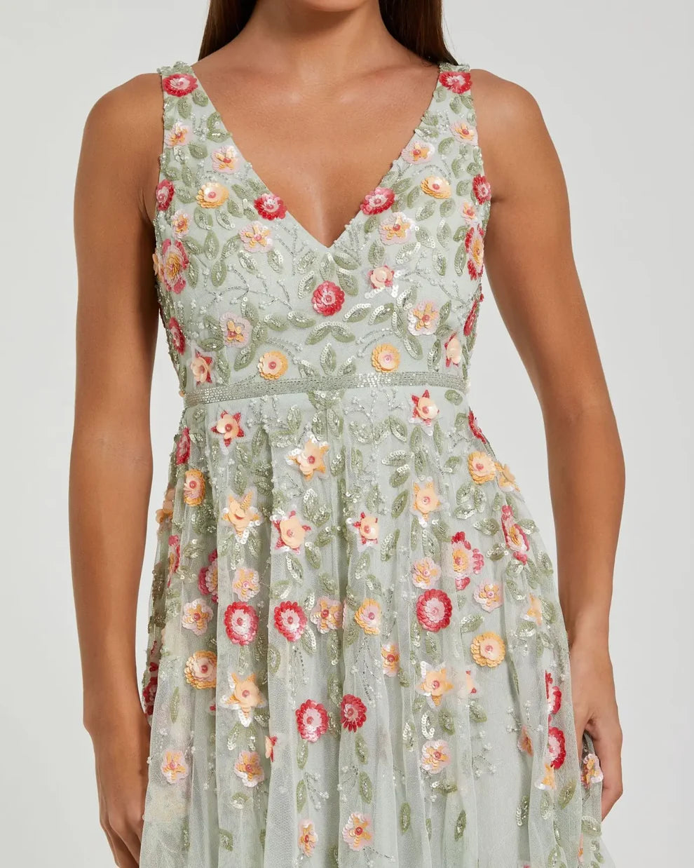 Mac Duggal 5527 - Floral A-Line Cocktail Dress