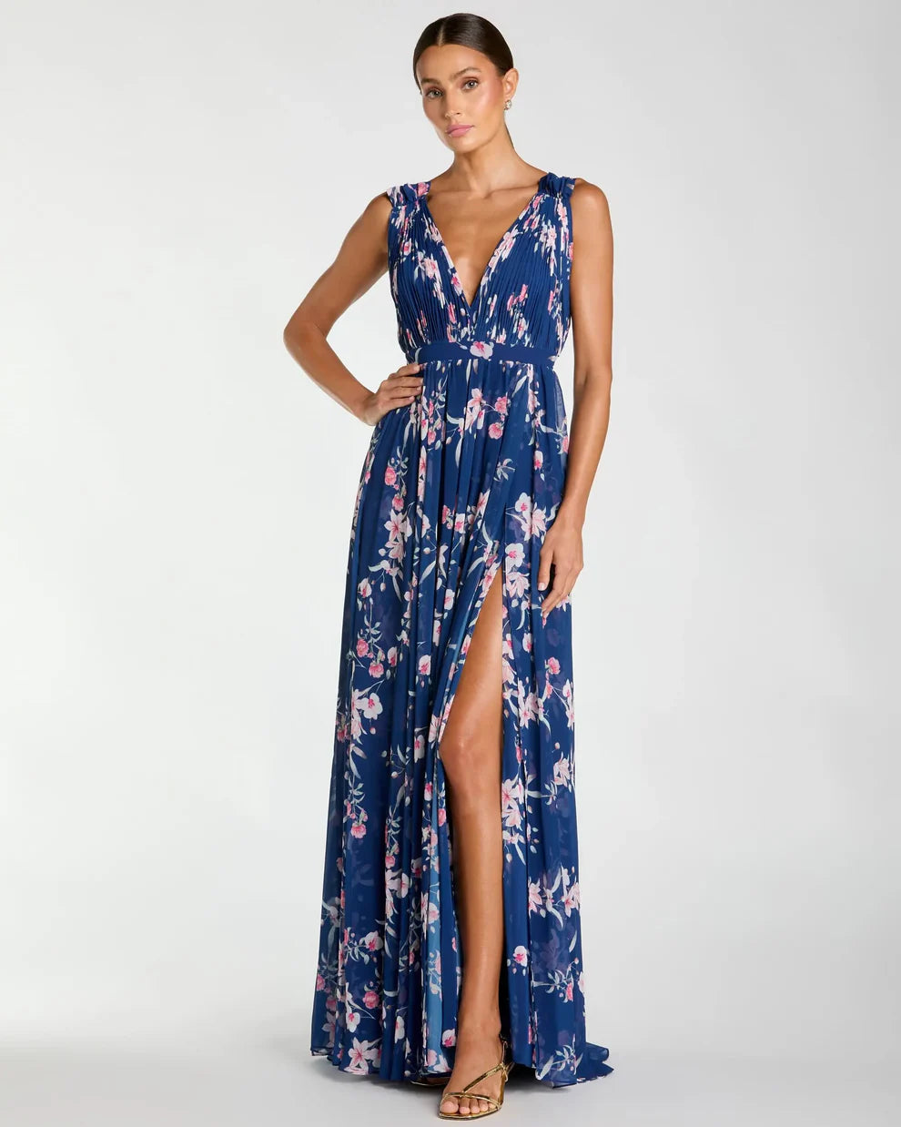Ieena Duggal 55321 - Ruched Chiffon Dress