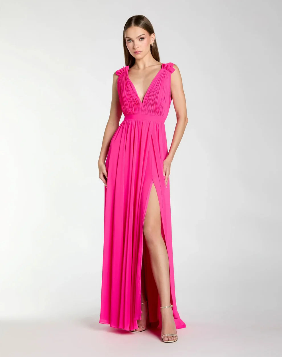 Ieena Duggal 55321 - Ruched Chiffon Dress
