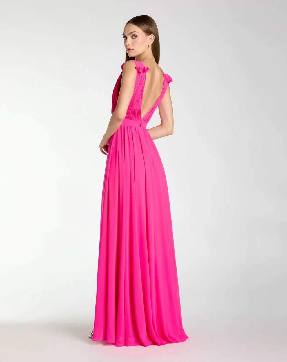 Ieena Duggal 55321 - Ruched Chiffon Dress