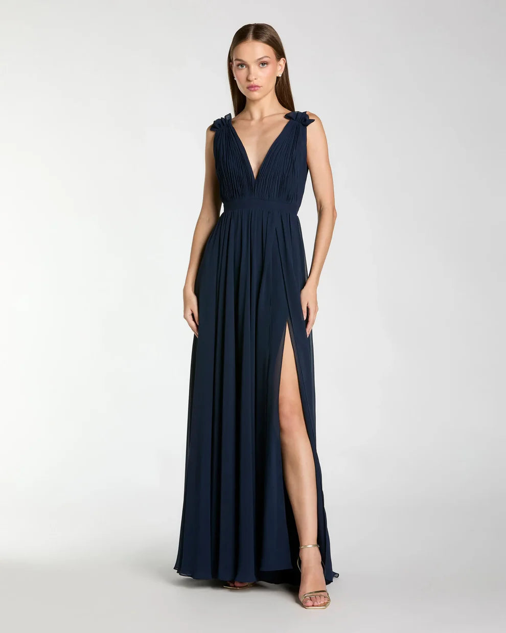Ieena Duggal 55321 - Ruched Chiffon Dress