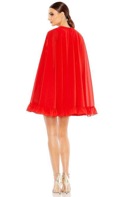 Ieena Duggal 554071 - Cape High Neck Cocktail Dress Special Occasion Dresses