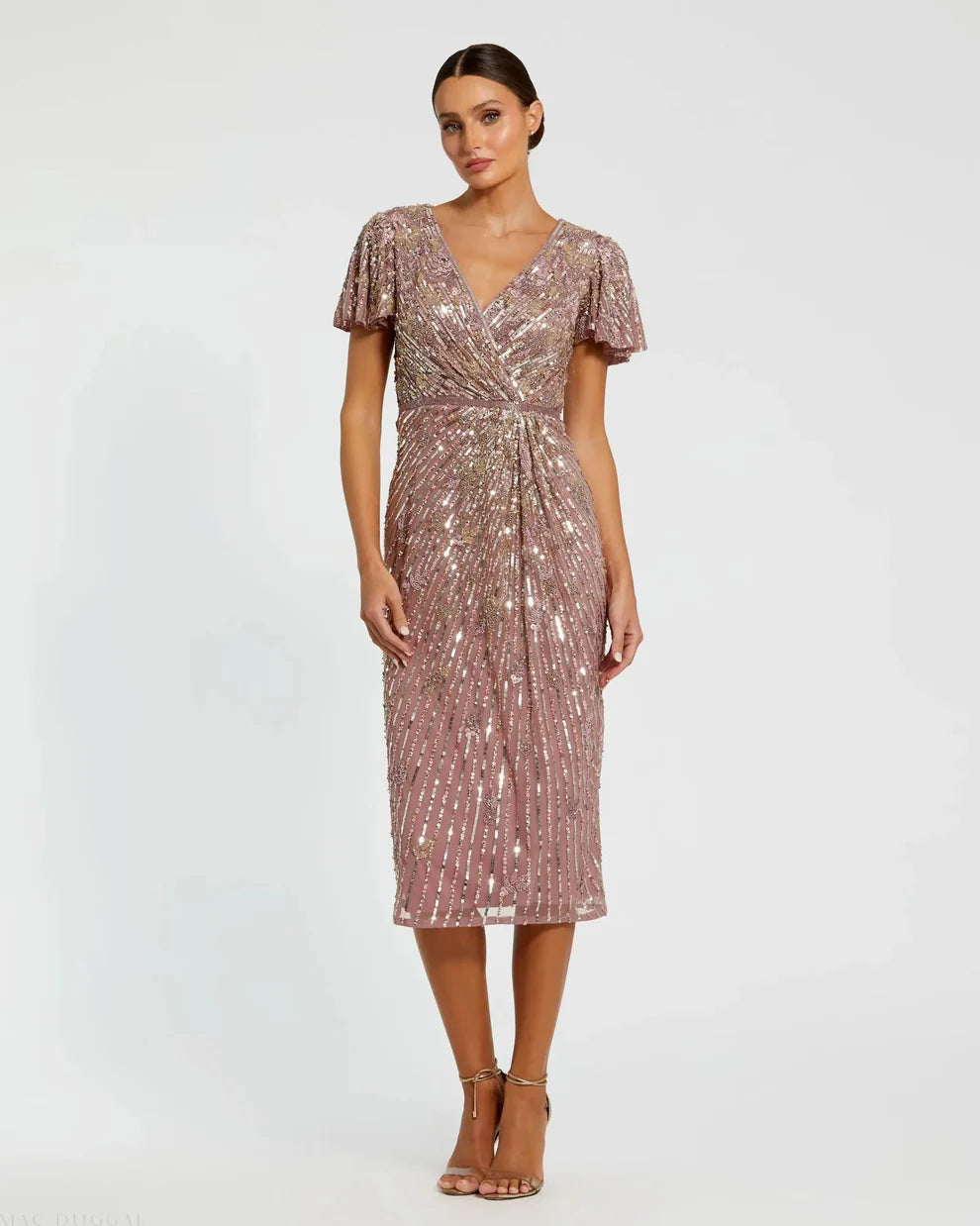 Mac Duggal 5582 - Surplice V-Neck Formal Dress