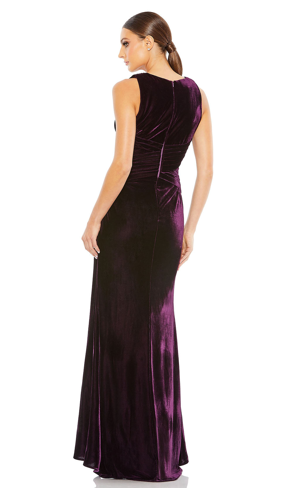 Ieena Duggal 55957 - Sleeveless Pleated Velvet Gown Evening Dresses