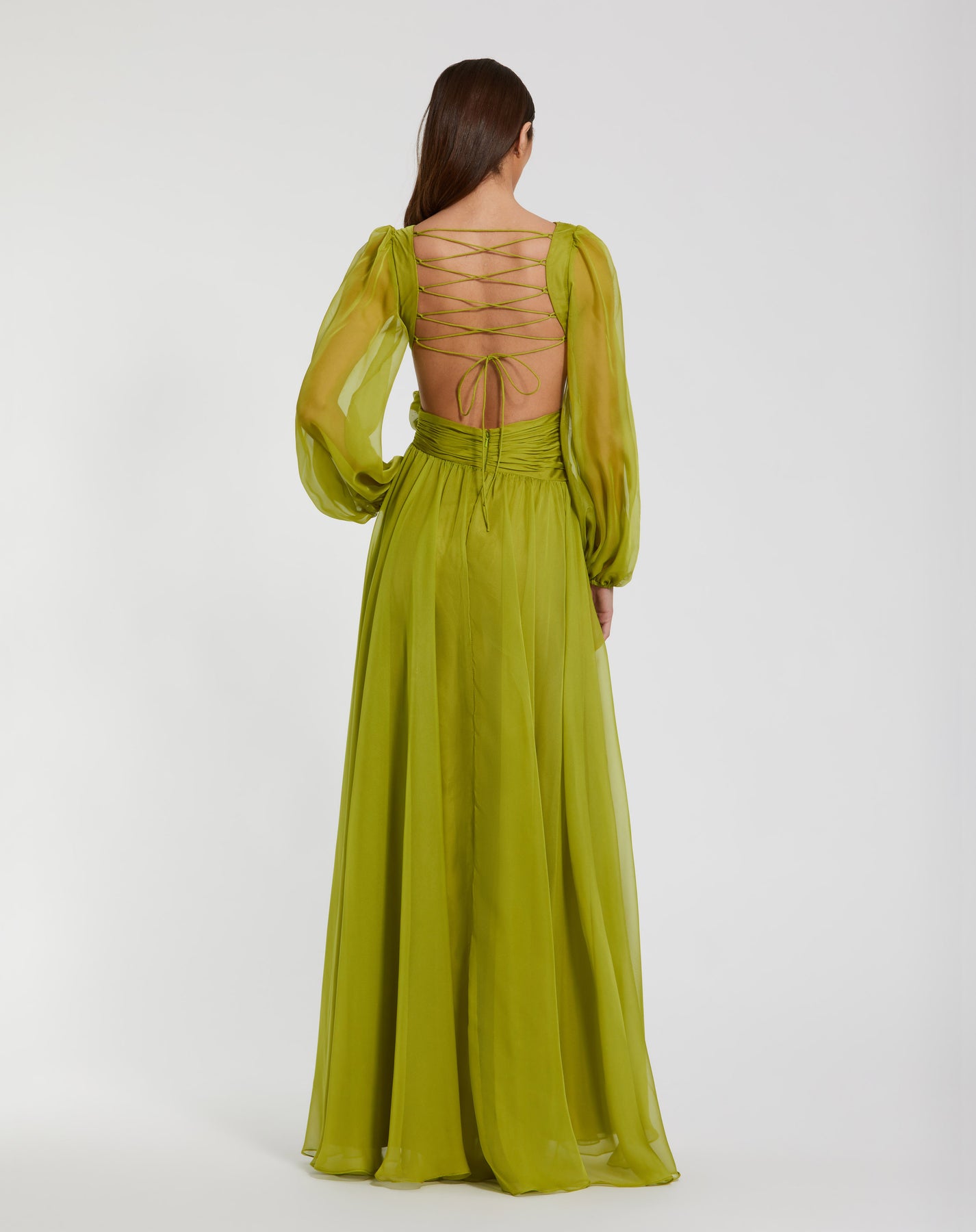 Ieena Duggal 56072 - Long Sleeve Floral Waist Dress
