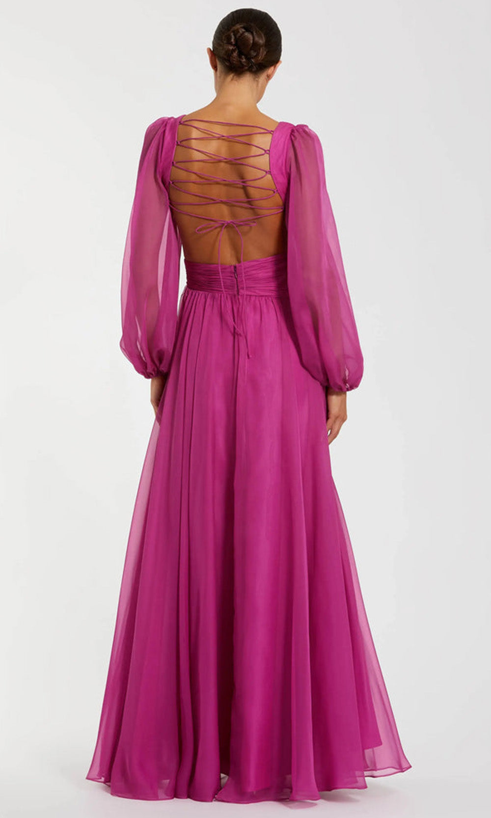 Ieena Duggal 56072 - Long Sleeve Floral Waist Dress Mother of the Bride Dresses in Pink