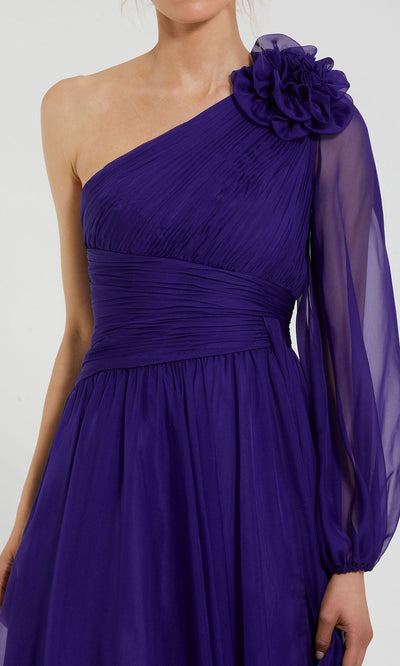 Ieena Duggal 56073 - Bishop Sleeve Ruched A-Line Gown Mother of the Bride Dresses