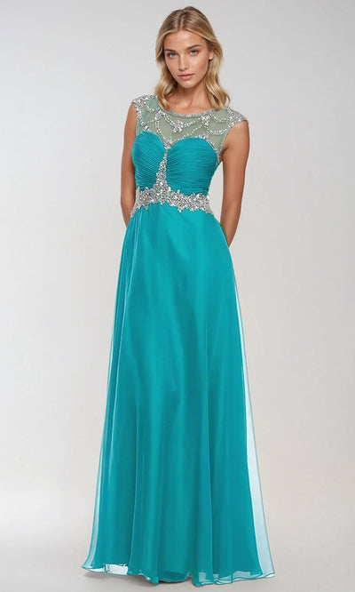 Juliet Dresses 560 - Cap Sleeve Ruched Bodice Gown Mother of the Bride Dresses