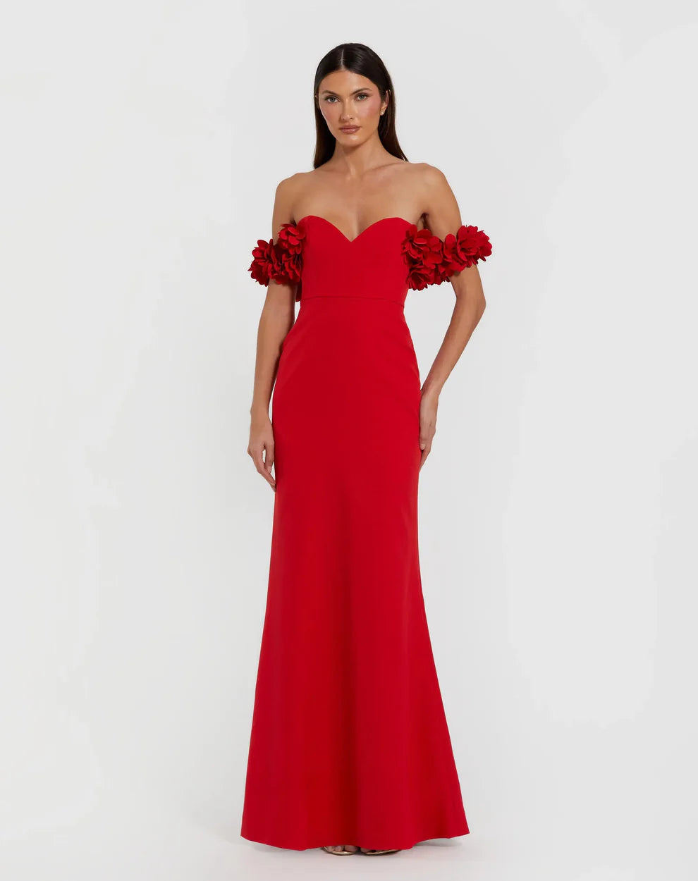 Ieena Duggal 56131 - Sweetheart Crepe Gown with Back Slit