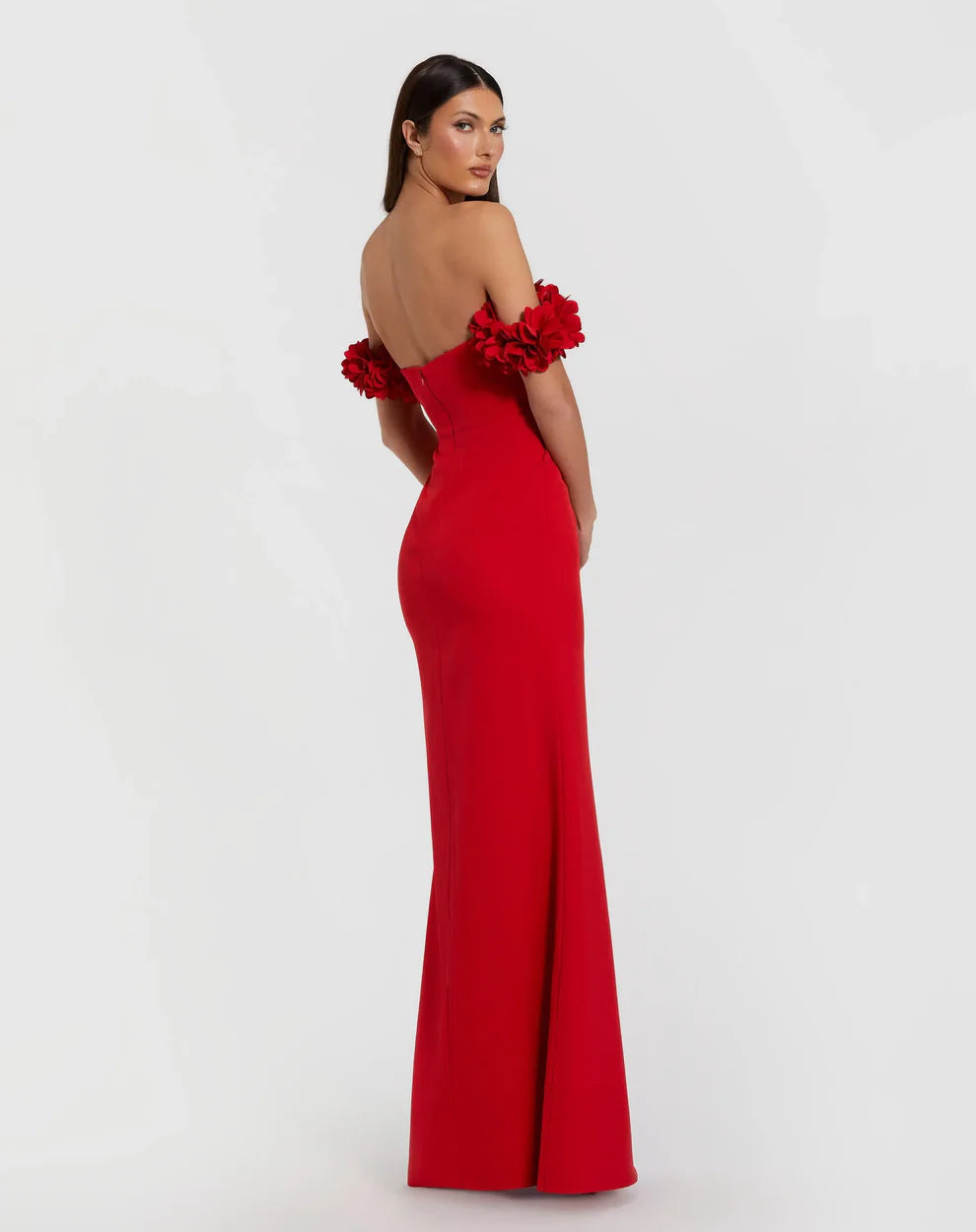 Ieena Duggal 56131 - Sweetheart Crepe Gown with Back Slit