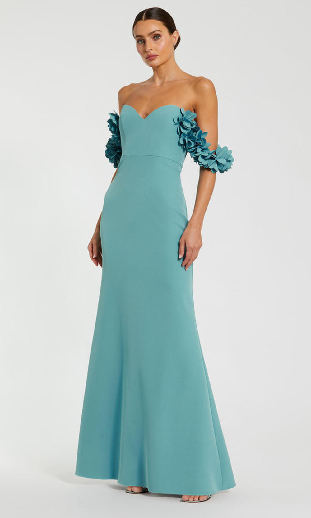 Ieena Duggal 56131 - Sweetheart Crepe Gown with Back Slit Prom Dresses