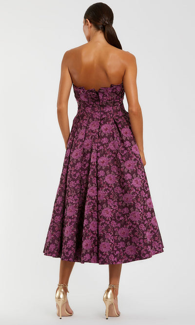 Ieena Duggal 56159 - Floral Bodice Straight Neckline Dress Homecoming Dresses