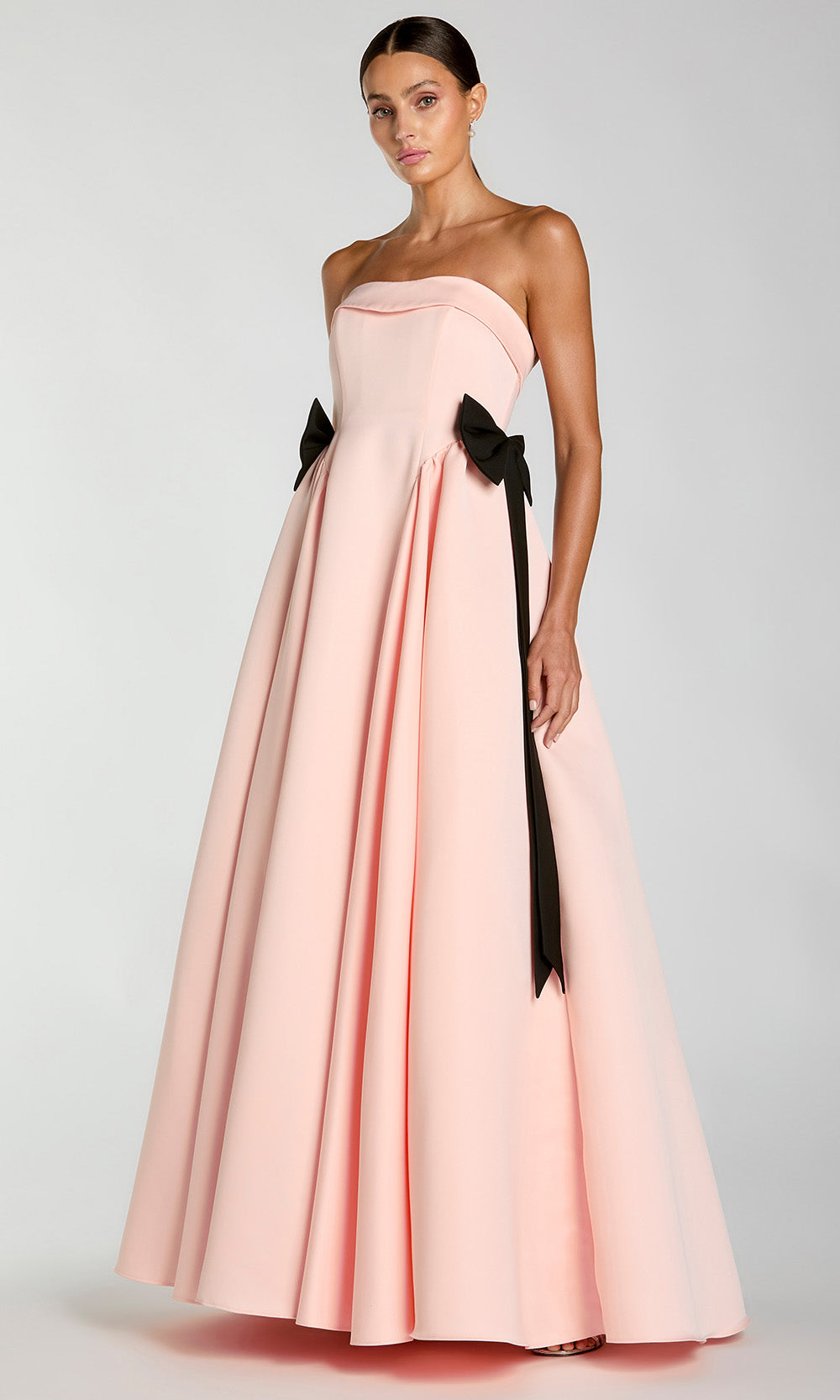 Mac Duggal 56251 - Semi-Sweetheart Strapless Dress with Side Bow Prom Dresses in Pink