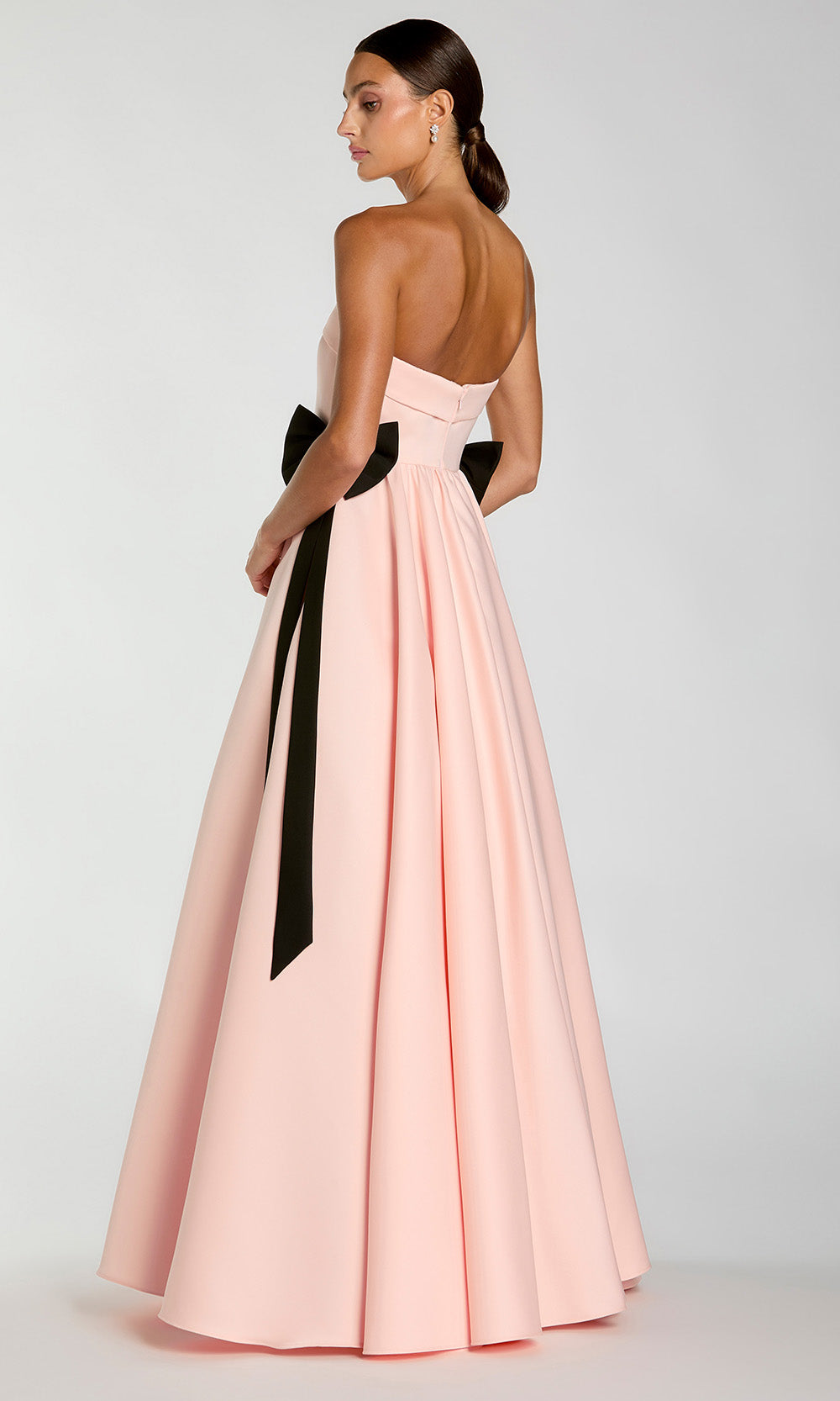 Mac Duggal 56251 - Semi-Sweetheart Strapless Dress with Side Bow Prom Dresses in Pink