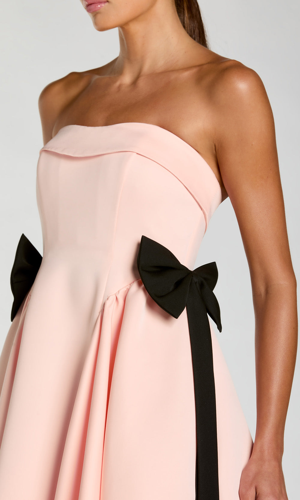 Mac Duggal 56251 - Semi-Sweetheart Strapless Dress with Side Bow Prom Dresses in Pink