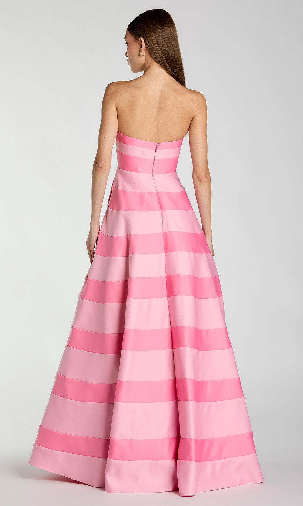 Mac Duggal 56353 - Strapless Bodice Striped Ballgown Prom Dresses in Pink and Multi