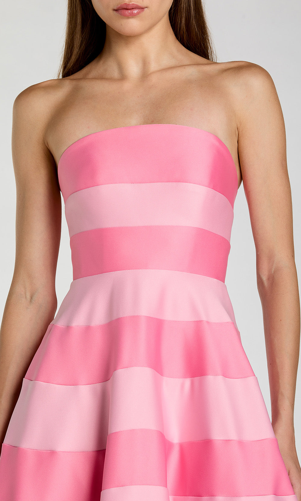 Mac Duggal 56353 - Strapless Bodice Striped Ballgown Prom Dresses in Pink and Multi
