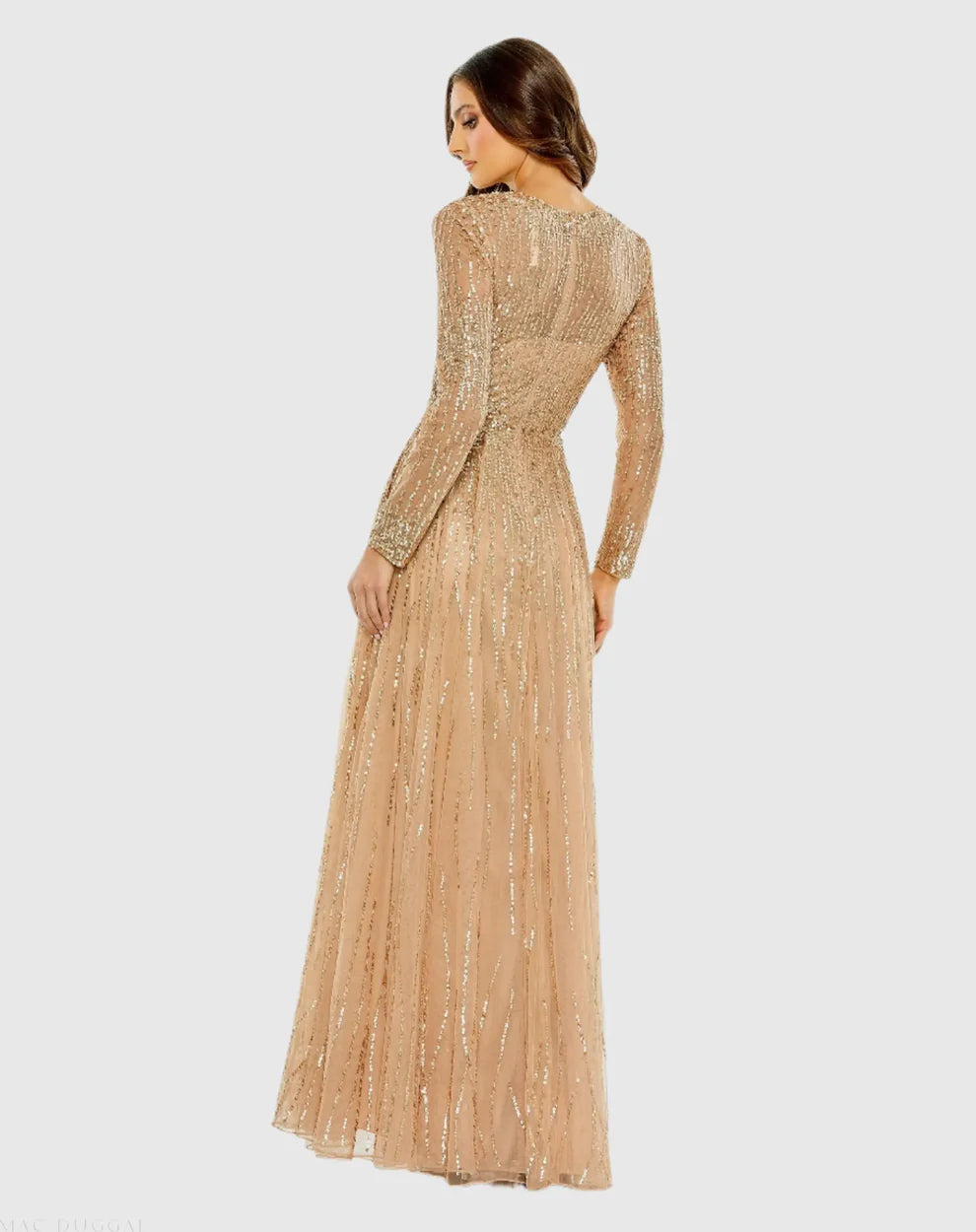 Mac Duggal 5636 - Sheer Insert A-Line Gown