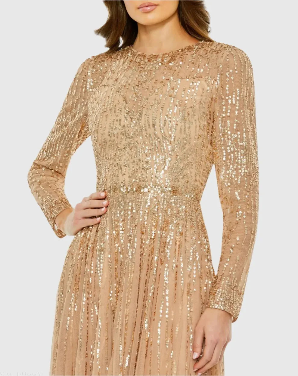 Mac Duggal 5636 - Sheer Insert A-Line Gown
