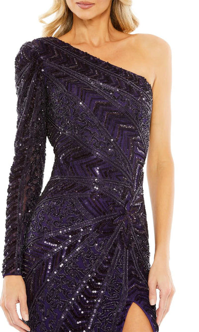 Mac Duggal 5649 - Long Sleeve One Shoulder Dress Special Occasion Dresses