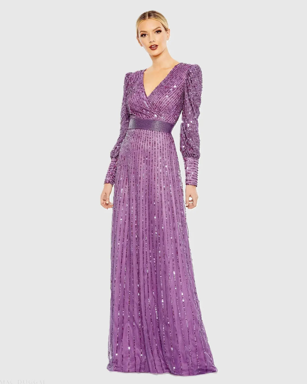 Mac Duggal 5720 - Sequin Long Sleeve Evening Dress